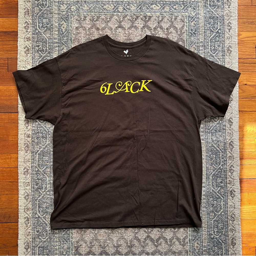 6LACK Official Since I Have A Lover Brown Sun and Moon T-Shirt Size XXL
